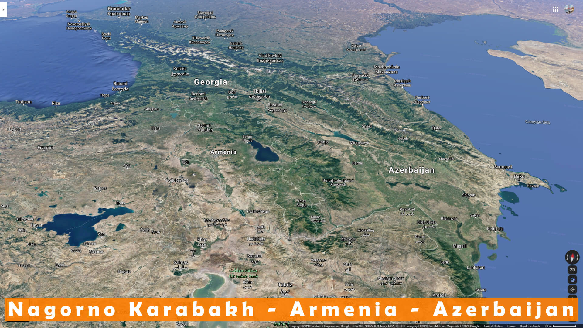 Nagorno Karabakh Aerial Map - Armenia Azerbaijan